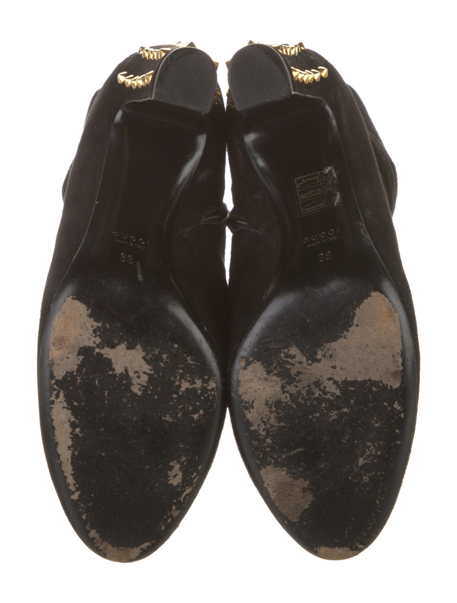 Gucci Suede Studded Accents Boots