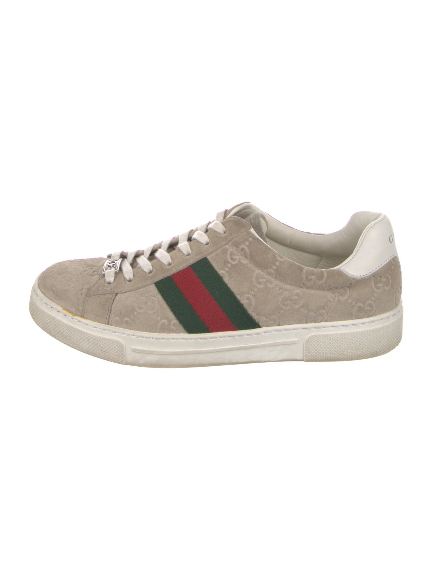 Gucci Web Accent Suede Sneakers