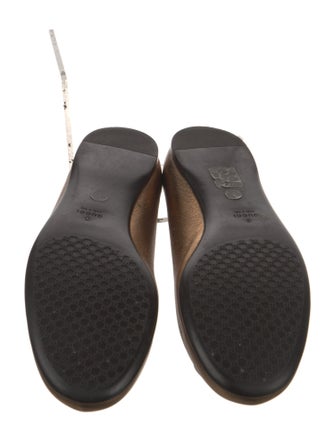Gucci Interlocking G Logo Leather Ballet Flats