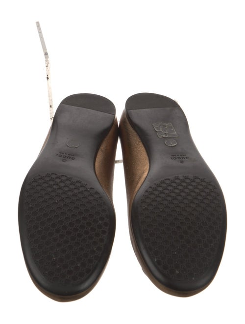 Gucci Interlocking G Logo Leather Ballet Flats