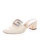 Gucci Leather Crystal Embellishments Mules