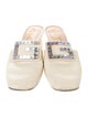 Gucci Leather Crystal Embellishments Mules