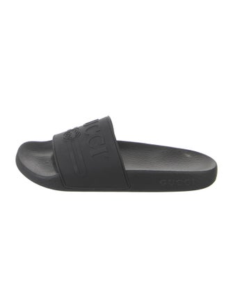 Gucci Interlocking G Logo Rubber Slides