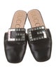 Gucci Leather Crystal Embellishments Mules