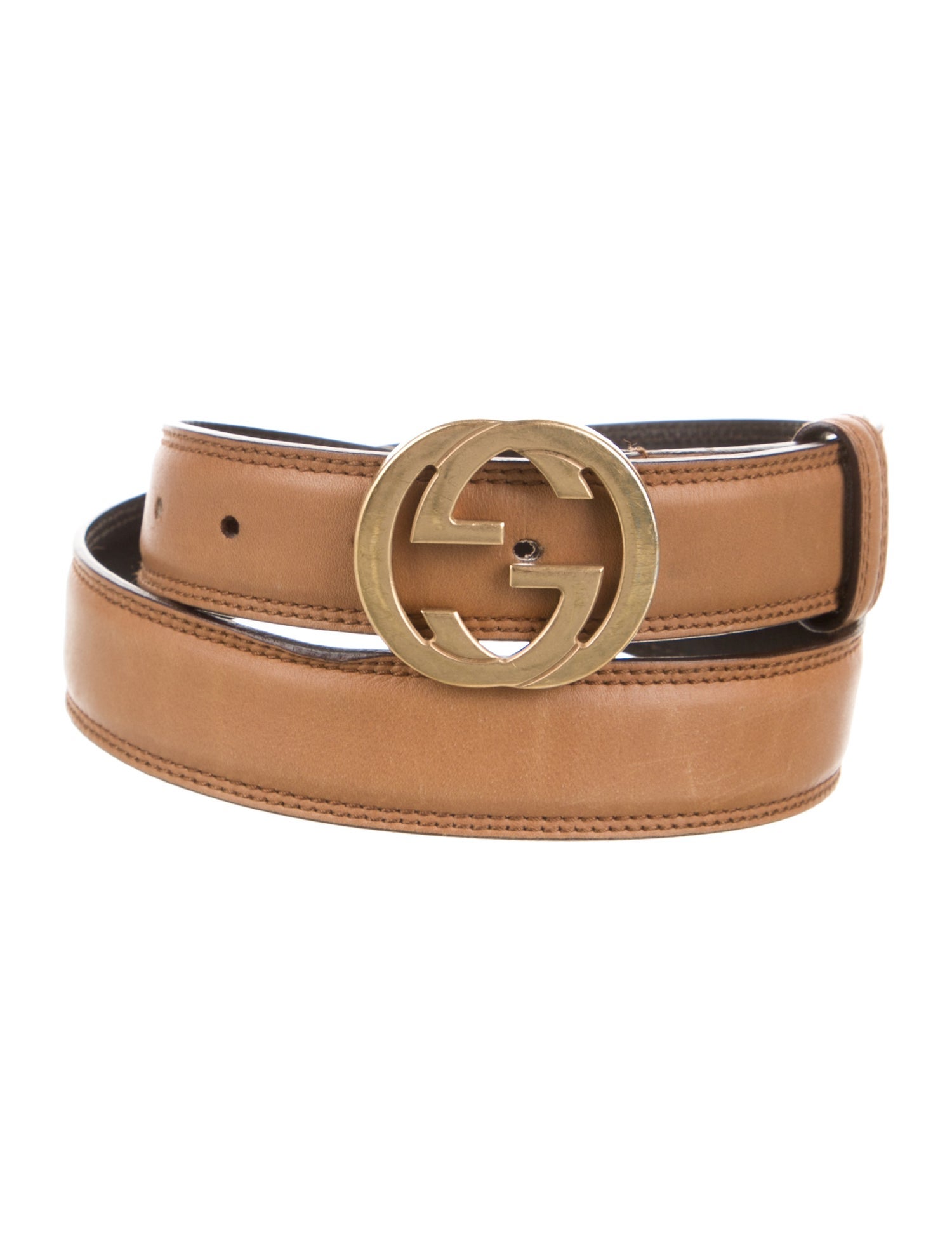 Gucci Interlocking G Logo Leather Belt