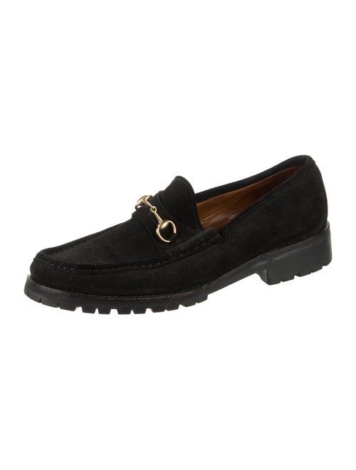 Gucci Horsebit Accent Suede Loafers