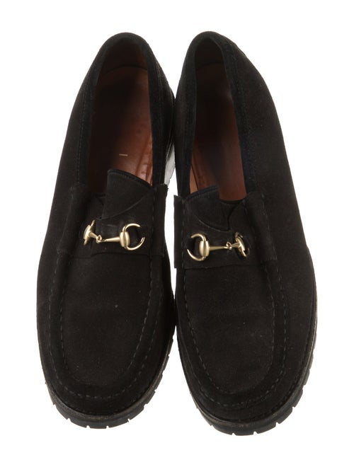 Gucci Horsebit Accent Suede Loafers