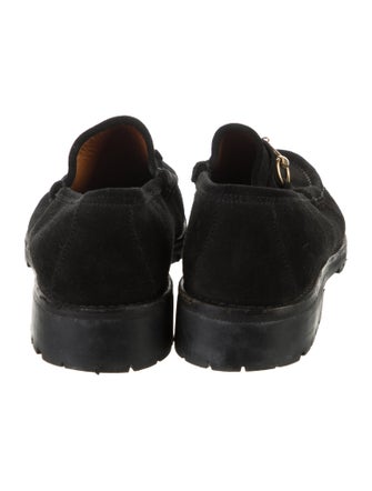Gucci Horsebit Accent Suede Loafers