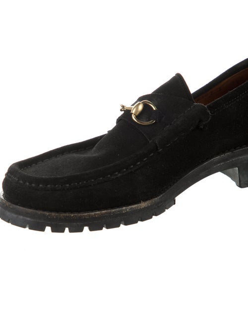Gucci Horsebit Accent Suede Loafers