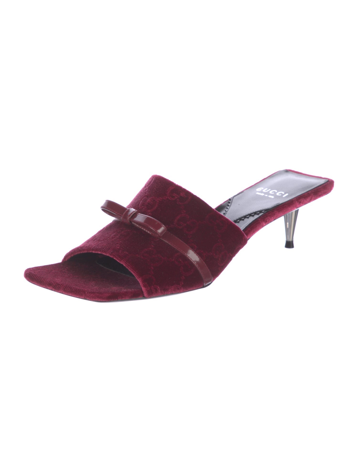 Gucci GG Logo Velvet Mules