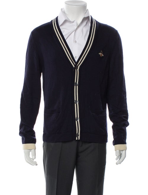 Gucci Web Accent Wool Cardigan