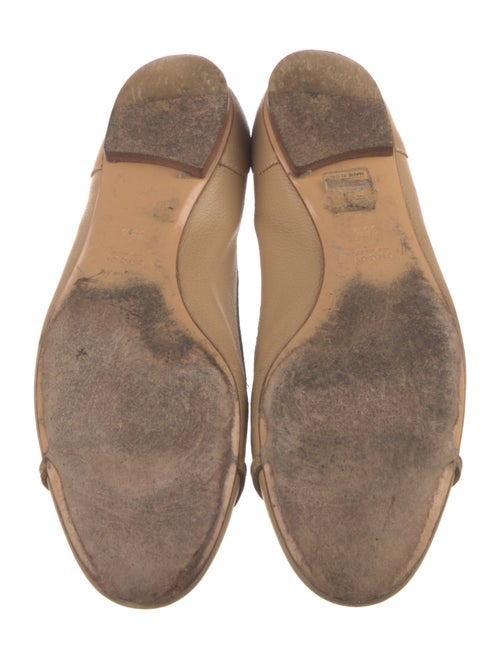 Gucci Bamboo Accent Leather Ballet Flats