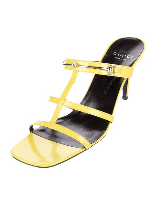 Gucci Horsebit Accent Leather Slides