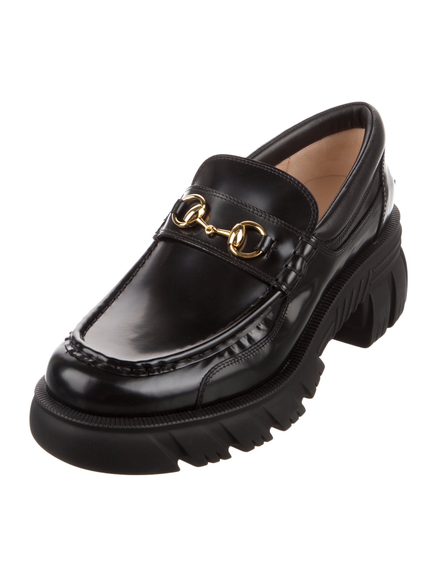 Gucci Horsebit Accent Leather Loafers