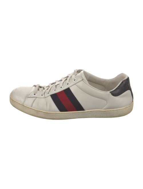 Gucci Web Accent Leather Sneakers