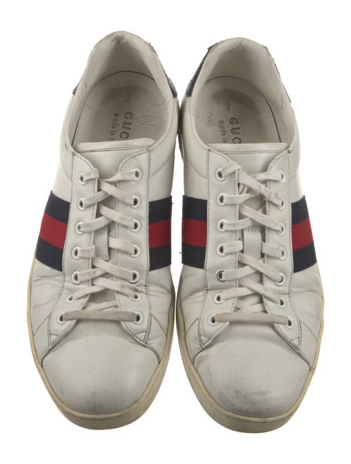 Gucci Web Accent Leather Sneakers