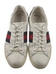 Gucci Web Accent Leather Sneakers