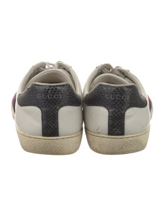 Gucci Web Accent Leather Sneakers