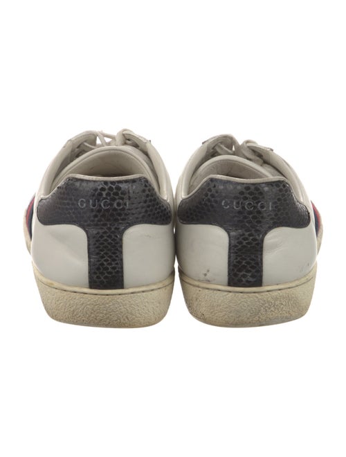 Gucci Web Accent Leather Sneakers
