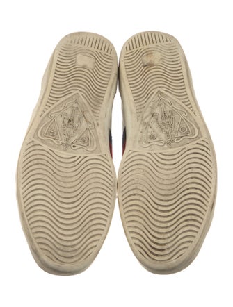 Gucci Web Accent Leather Sneakers