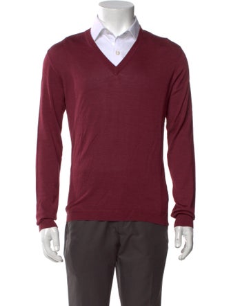 Gucci Silk V-Neck Pullover
