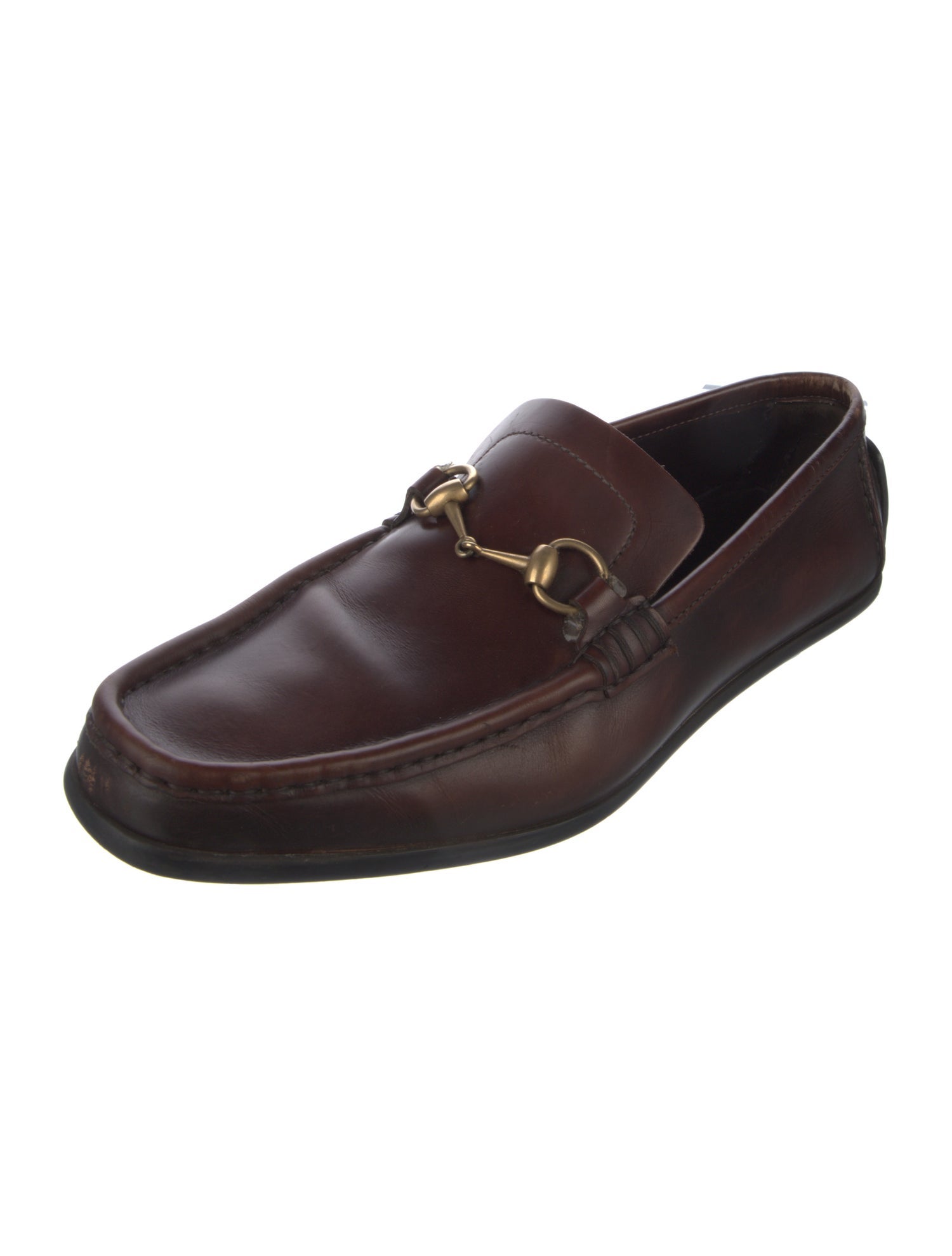 Gucci Horsebit Accent Leather Loafers