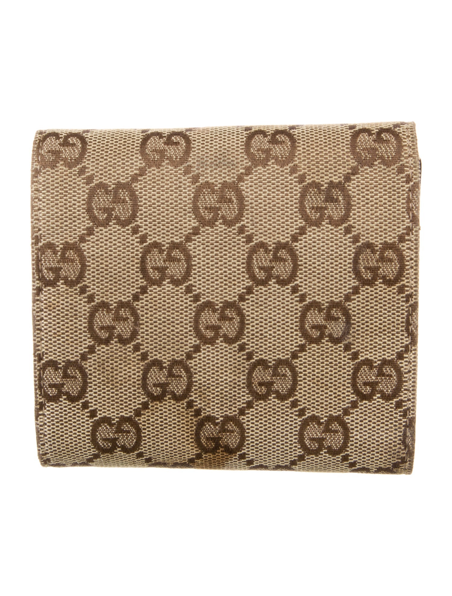 Gucci Vintage GG Canvas Compact Wallet