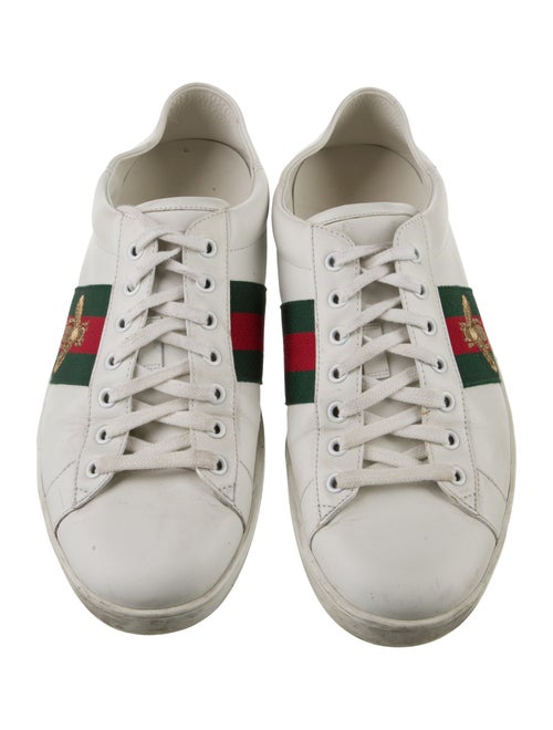 Gucci Web Accent Leather Sneakers