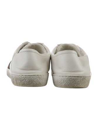 Gucci Web Accent Leather Sneakers
