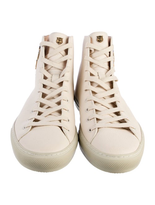 Gucci Web Accent Leather Sneakers