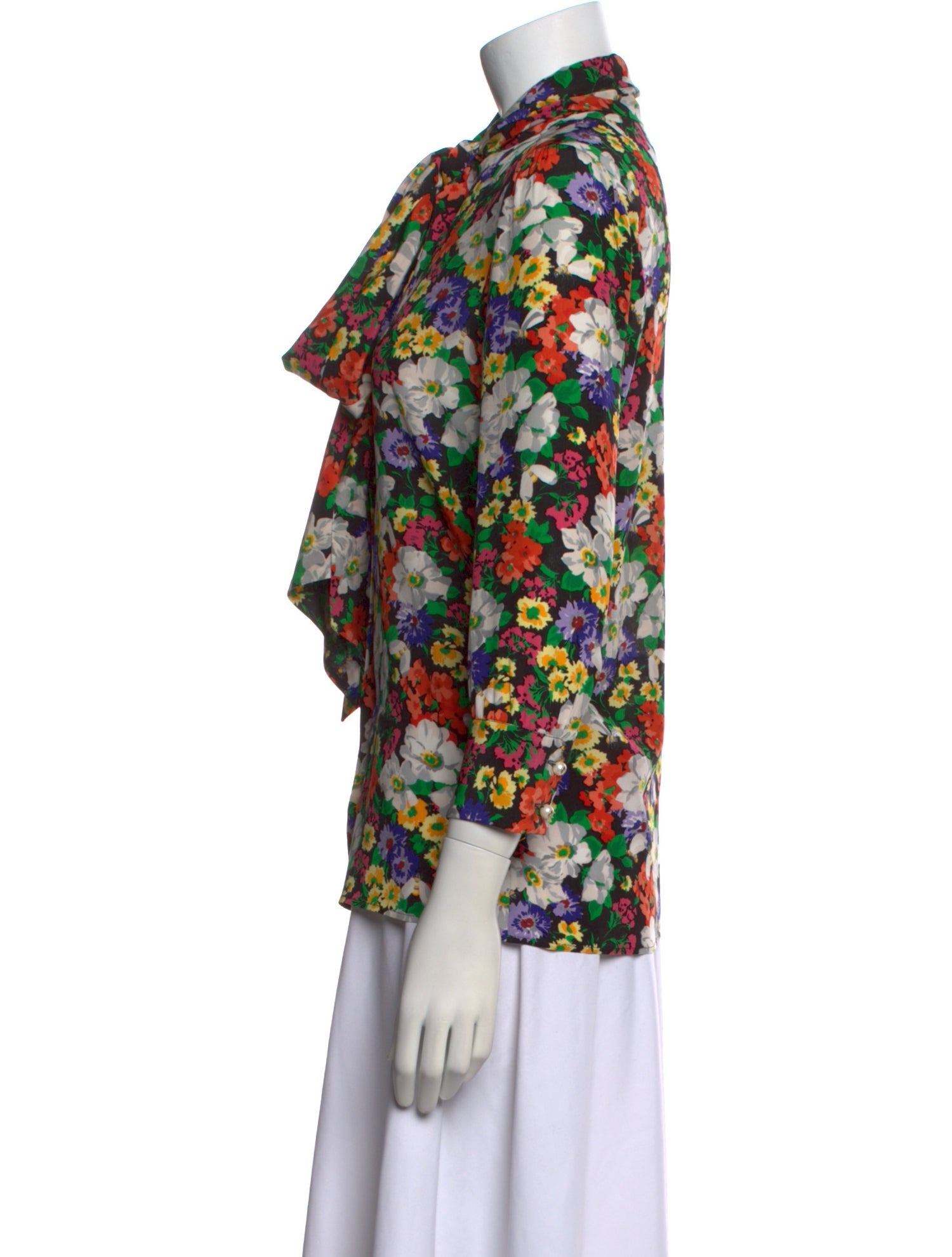 Gucci Silk Floral Print Blouse