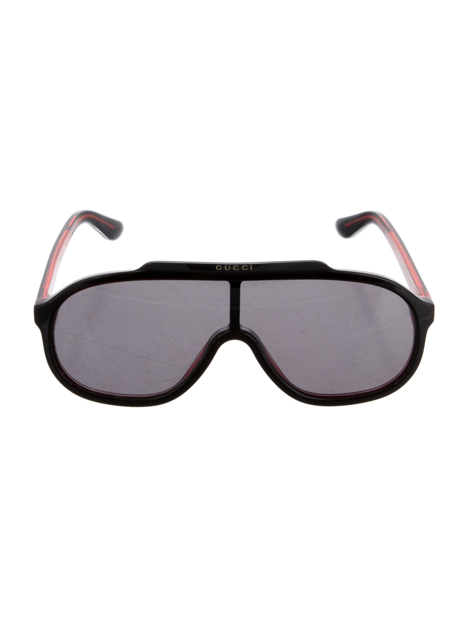 Gucci Web Accent Shield Sunglasses