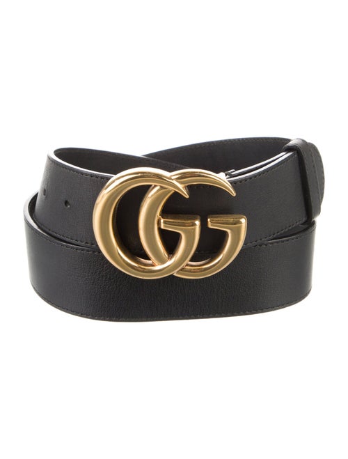 Gucci Double G Logo Leather Belt