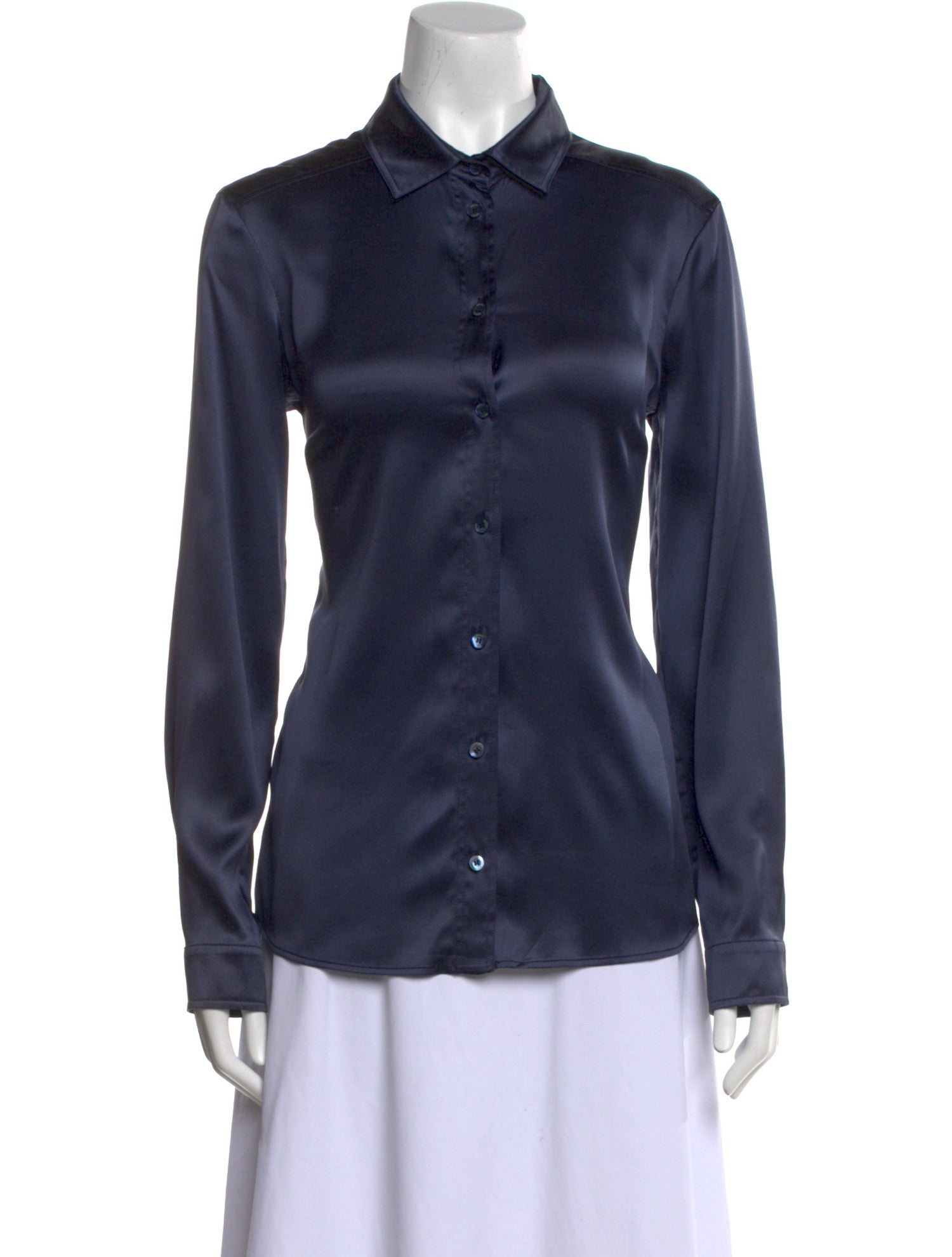 Gucci Silk Long Sleeve Button-Up Top