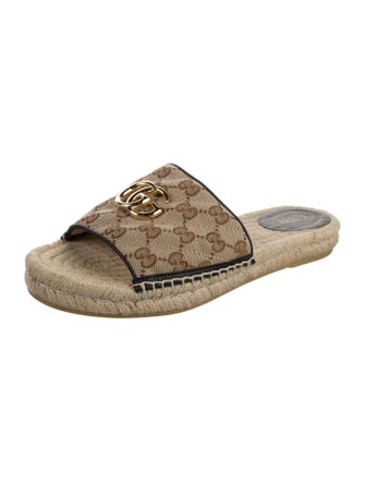 Gucci Quilted Pattern Canvas Espadrilles