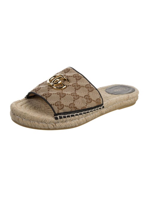 Gucci Quilted Pattern Canvas Espadrilles