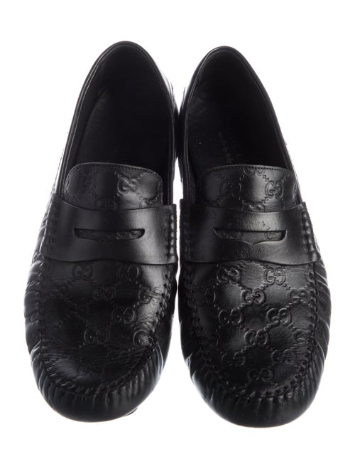 Gucci Web Accent Leather Drivers