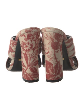 Gucci Canvas Floral Print Slides