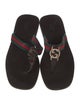 Gucci Web Accent T-Strap Sandals
