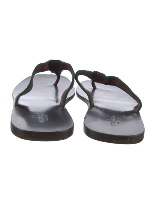 Gucci Web Accent T-Strap Sandals