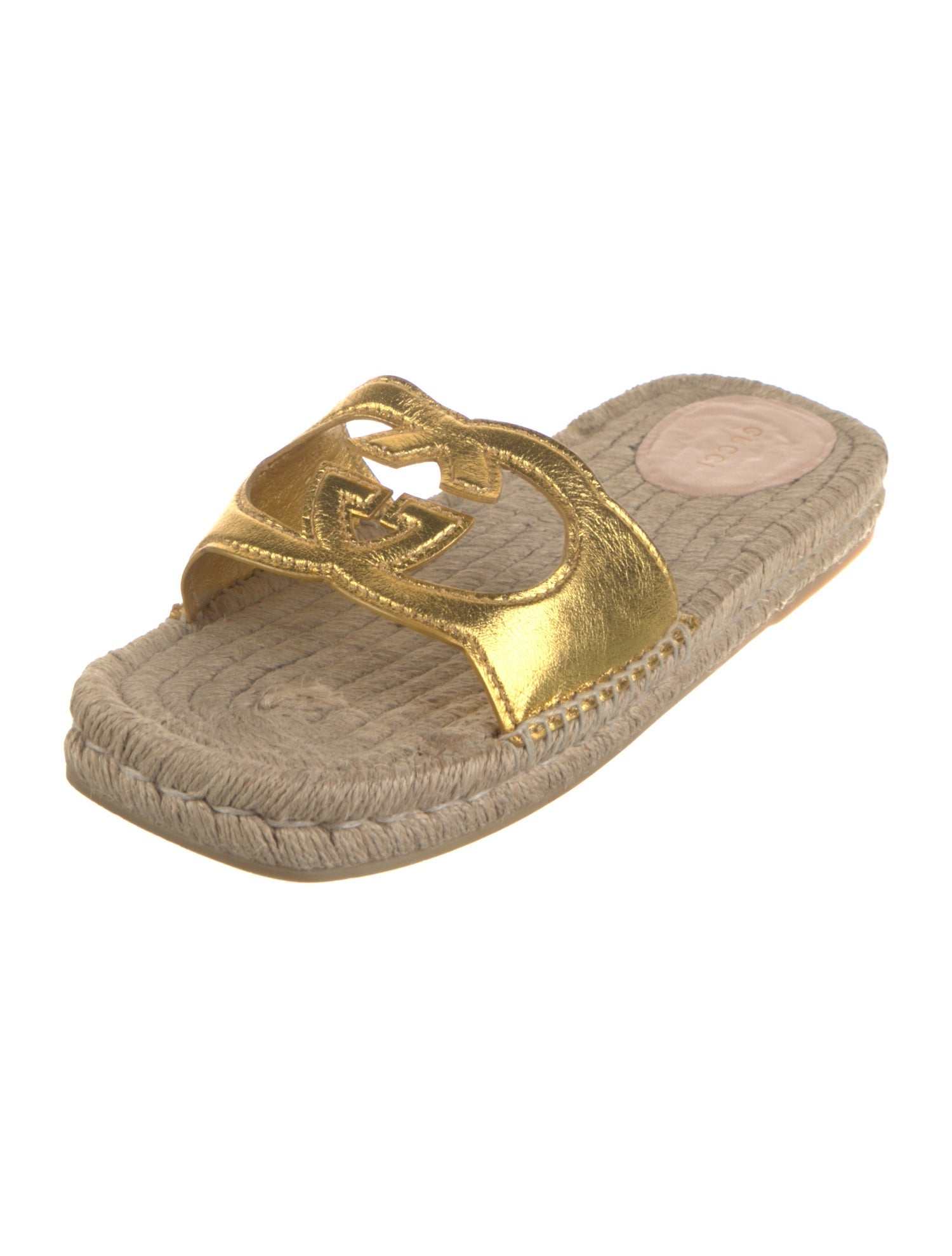 Gucci Interlocking G Logo Leather Espadrilles