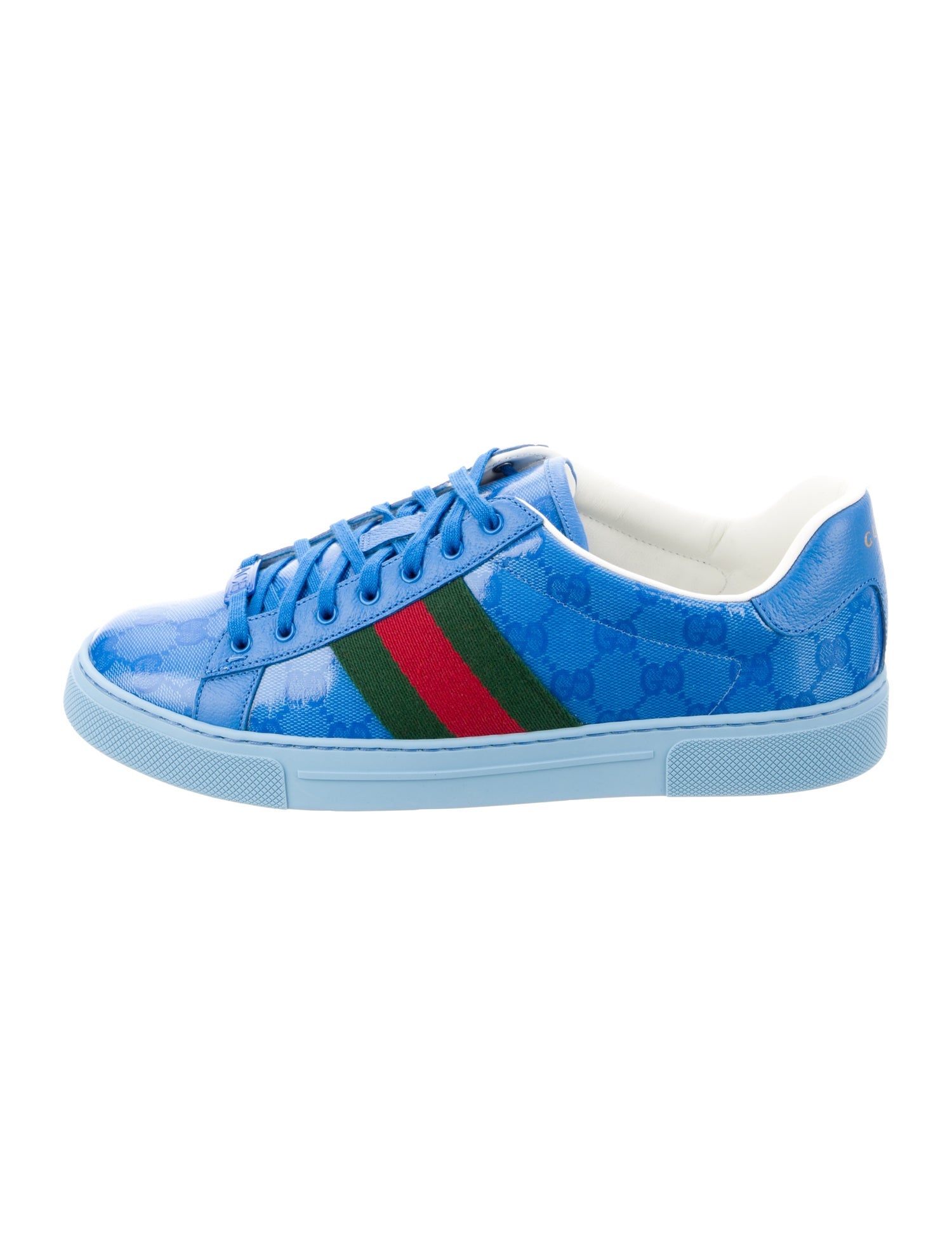 Gucci Web Accent Leather Sneakers