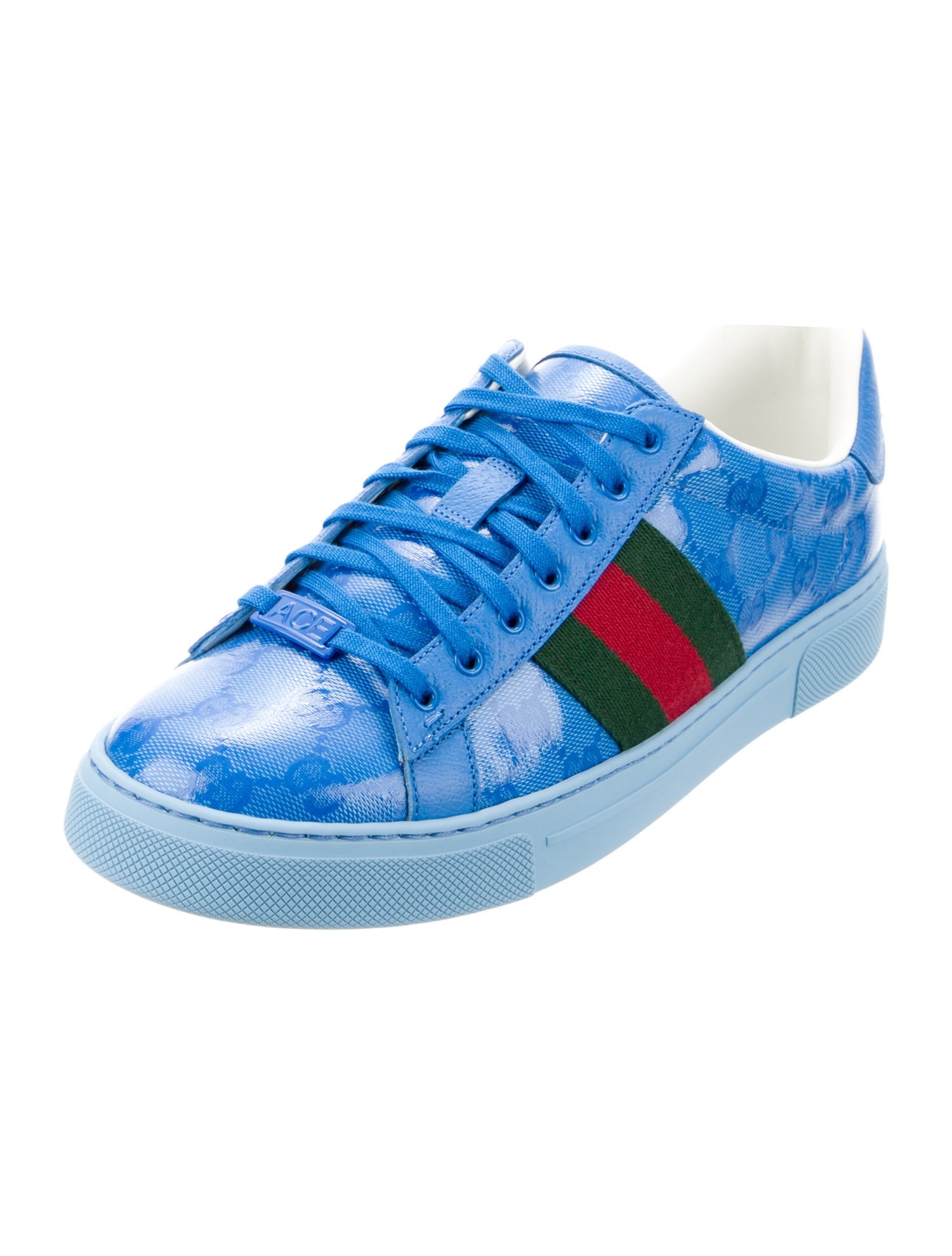 Gucci Web Accent Leather Sneakers
