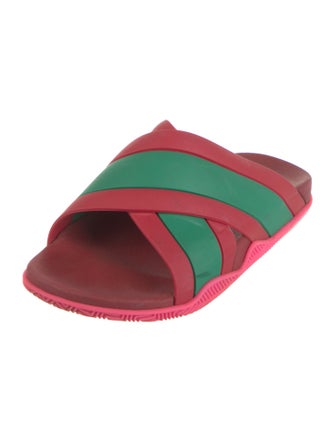 Gucci Rubber Colorblock Pattern Slides