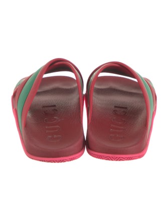 Gucci Rubber Colorblock Pattern Slides