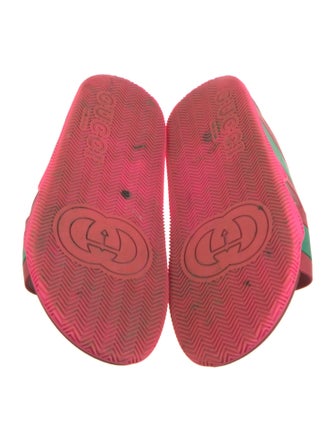 Gucci Rubber Colorblock Pattern Slides