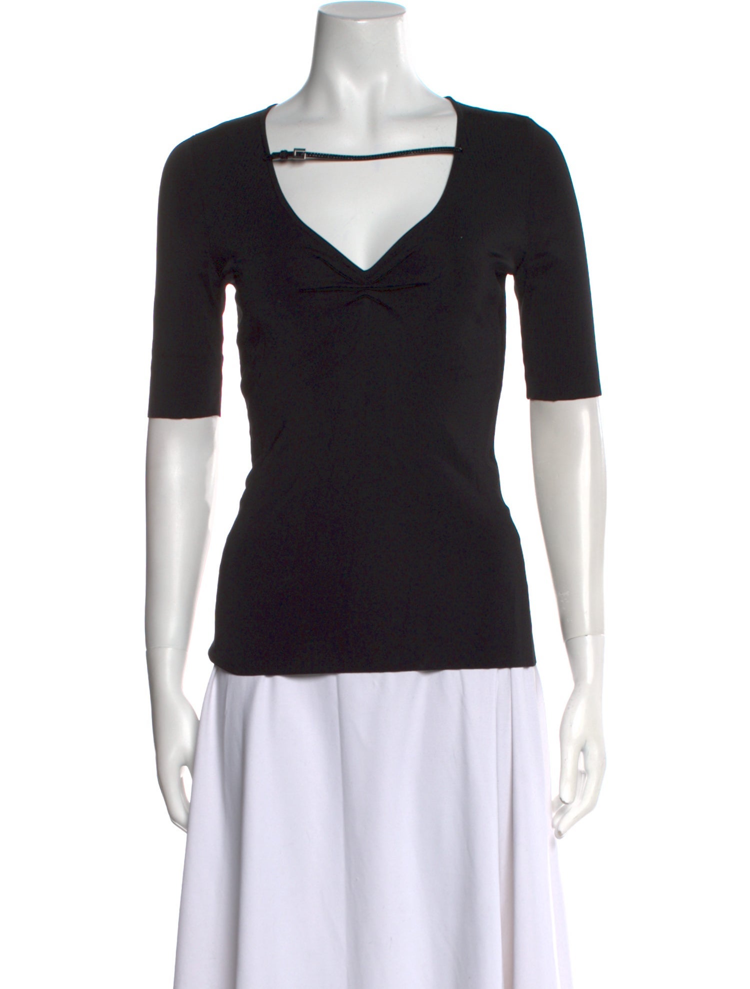 Gucci V-Neck Short Sleeve Top