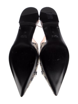 Gucci GG Canvas Canvas Slingback Flats