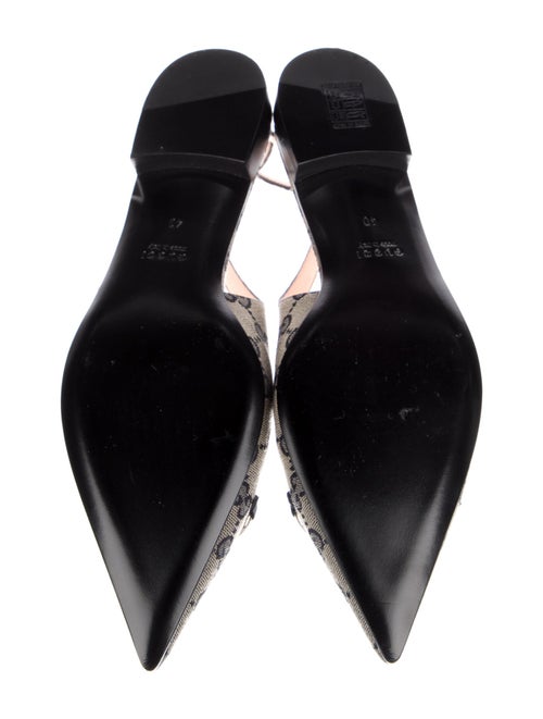 Gucci GG Canvas Canvas Slingback Flats