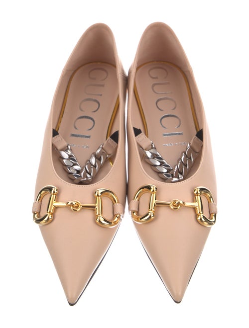 Gucci Horsebit Accent Leather Mary Jane Flats